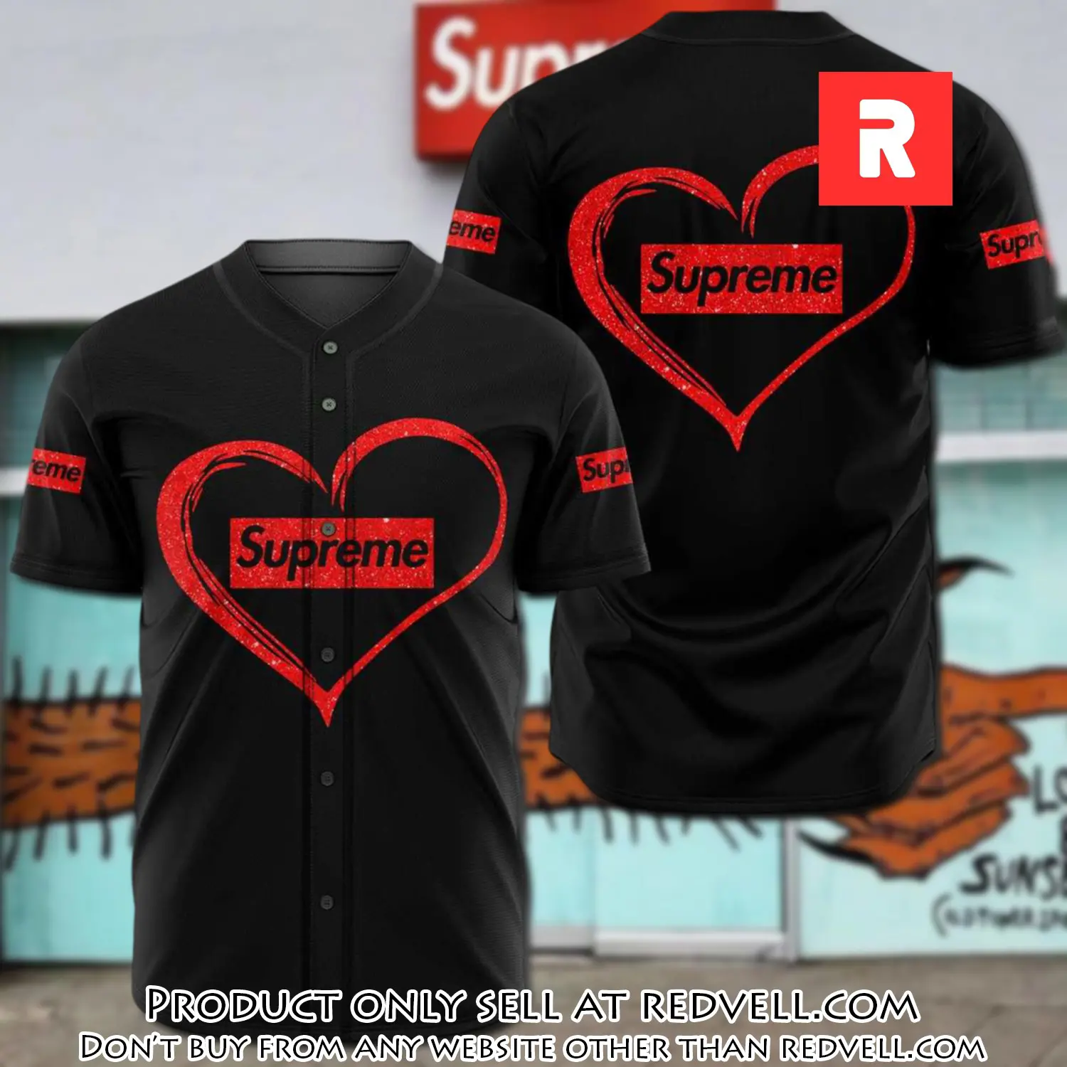 Supreme heart baseball jersey shirt luxury bjs1242 rv3651418